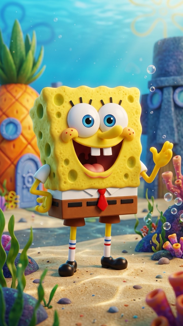 Recado do Bob Esponja em vídeo personalizado